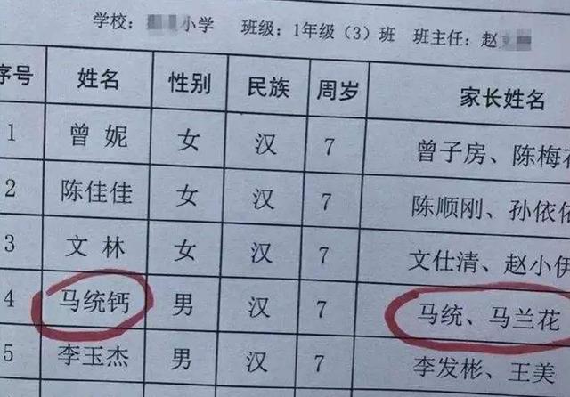 马姓爸爸给孩子取名真的绝了，老师看了表示害羞：我不敢叫